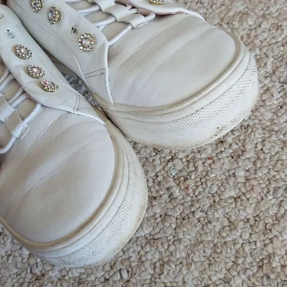 KURT GEIGER LONDONLeather Liviah Sneakers size 5.5 - Picture 9 of 14